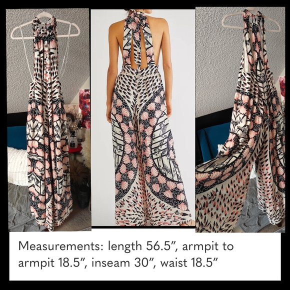 Free People 🤍 Zandra Rhodes Collab Jumpsuit XS (S/M) - Picture 4 of 16